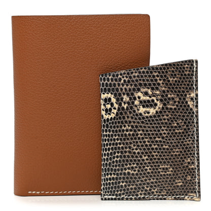 Hermes Evercolor Lizard Citadelle Touch Wallet Gold Ombre 1 of 9