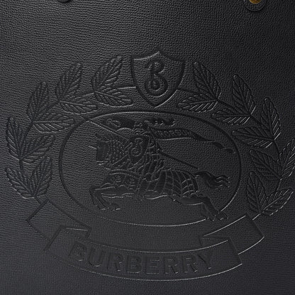Burberry Calfskin Crest Embossed Large Tote Black 10 of 10