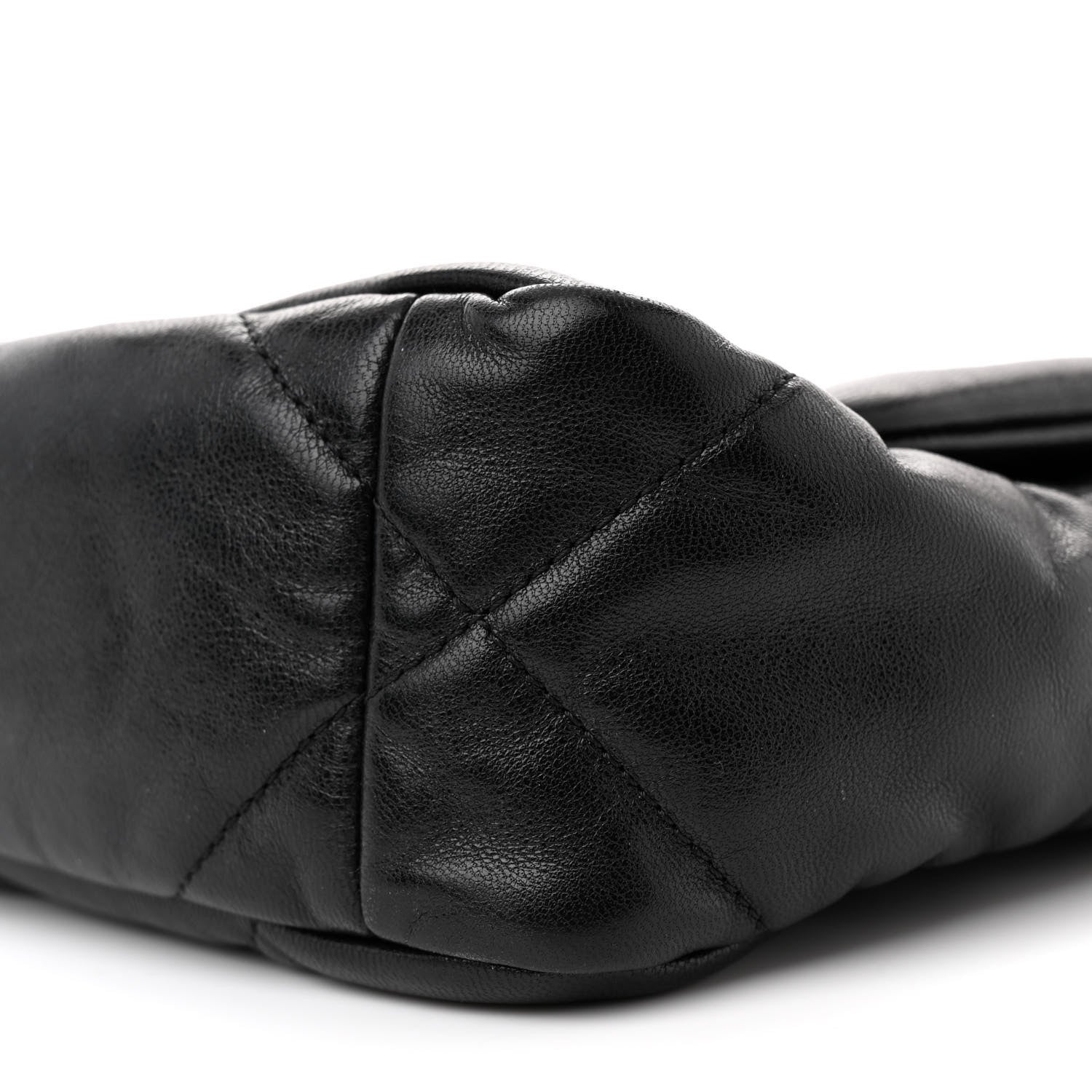 Chanel Shiny Goatskin Quilted Medium Chanel 19 Flap Black 10 of 16