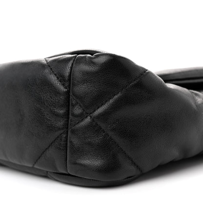 Chanel Shiny Goatskin Quilted Medium Chanel 19 Flap Black 10 of 16