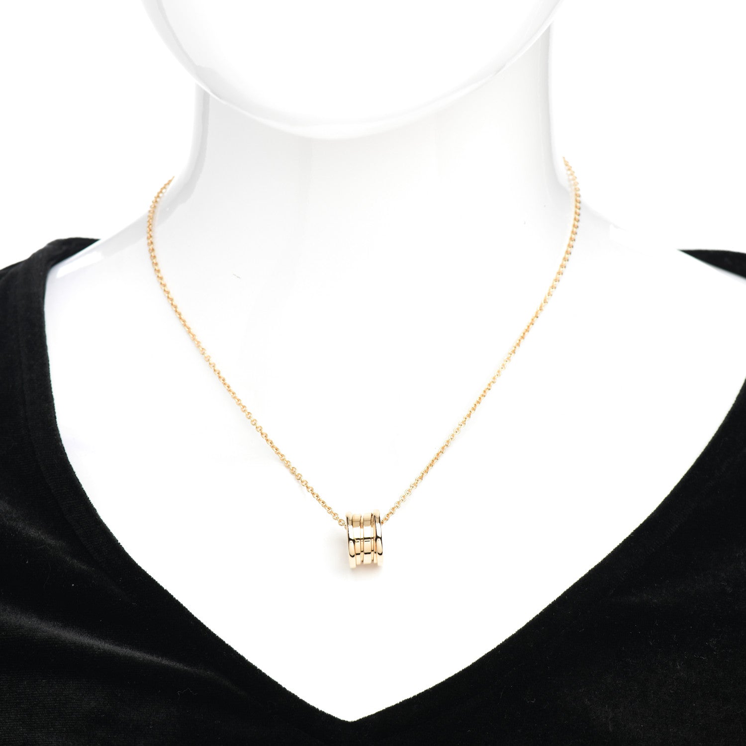 Bulgari 18K Yellow Gold B.Zero1 Pendant Necklace 2 of 5