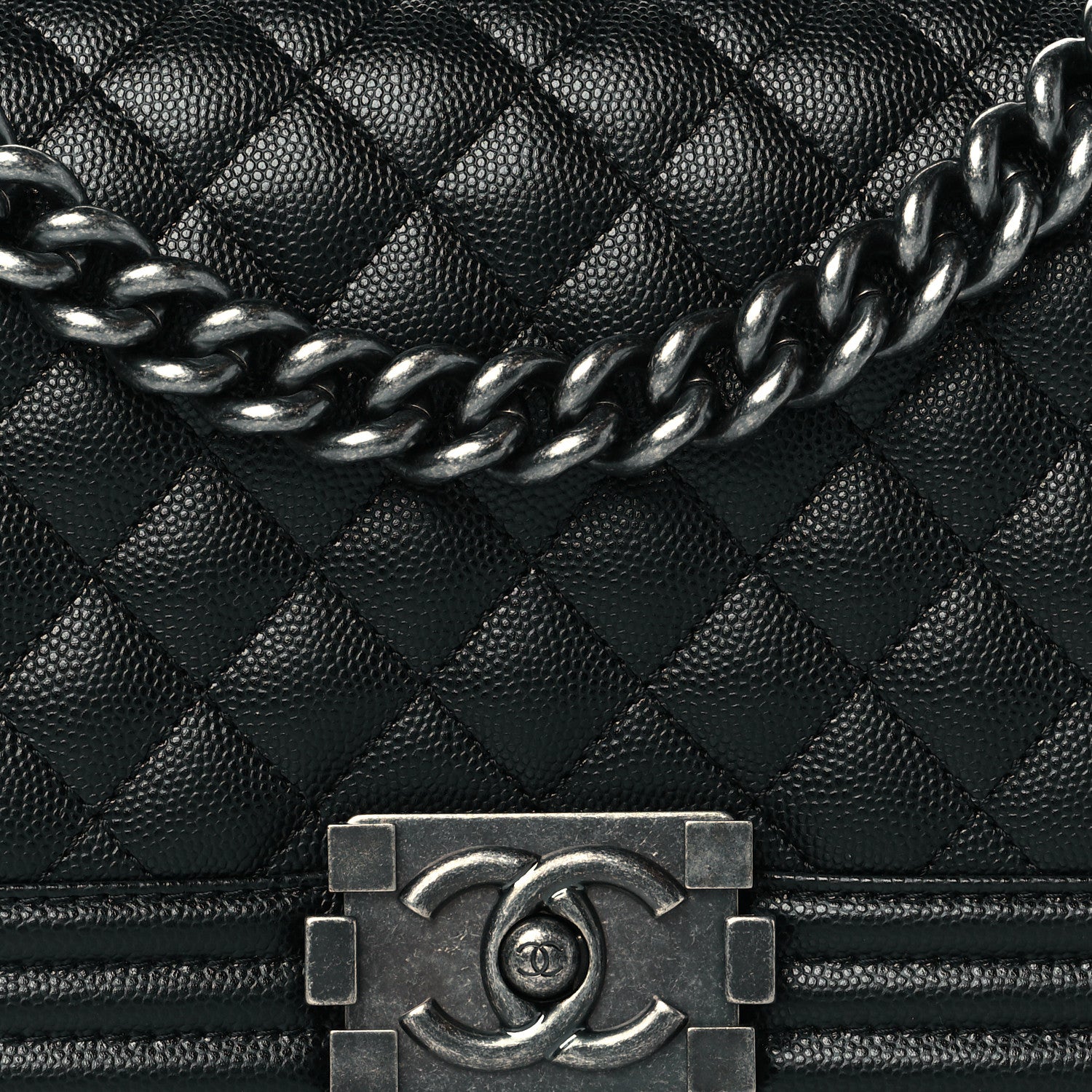 Chanel Caviar Quilted Medium Boy Flap Black 10 of 11