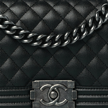 Chanel Caviar Quilted Medium Boy Flap Black 10 of 11