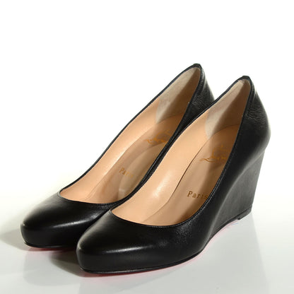 Christian Louboutin Nappa Melisa 70 Wedges 36.5 6.5 Black 3 of 7