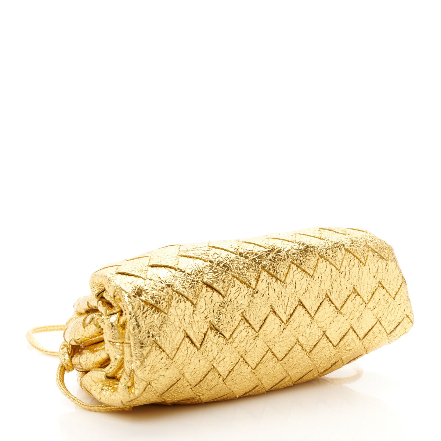 Metallic Nappa Intrecciato The Mini Pouch Oro
