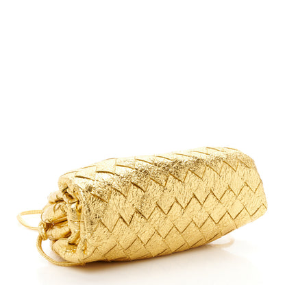 Bottega Veneta Metallic Nappa Intrecciato The Mini Pouch Oro 4 of 11