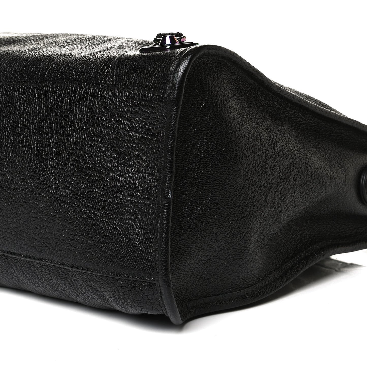 Chevre Iridescent Metallic Edge Hardware City Black