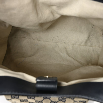Gucci Monogram Calfskin Large Sukey Tote Beige Blue 5 of 10