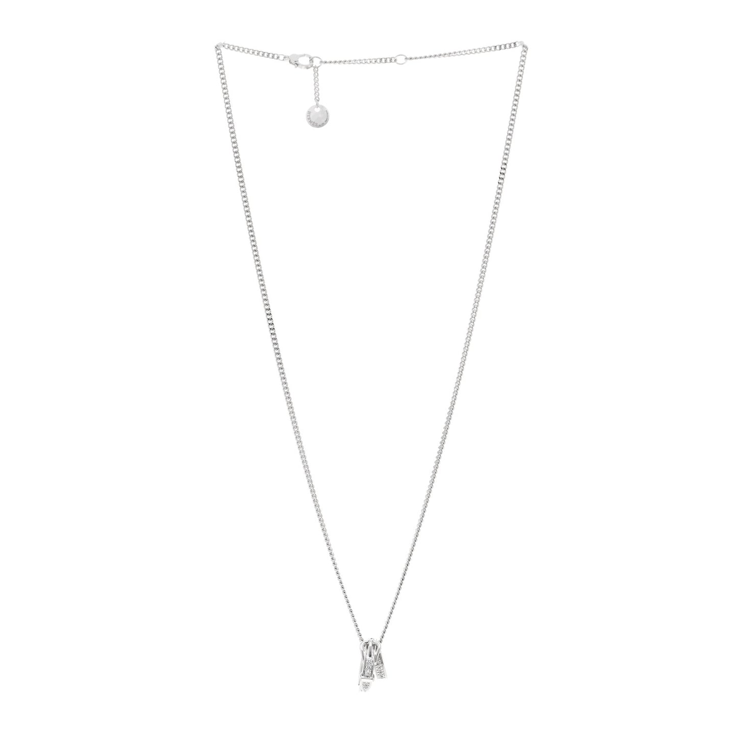 18K White Gold Diamond Etriviere Pendant Necklace