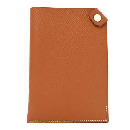 Hermes Epsom Tarmac Dot PM Passport Holder Gold Nata 1 of 7