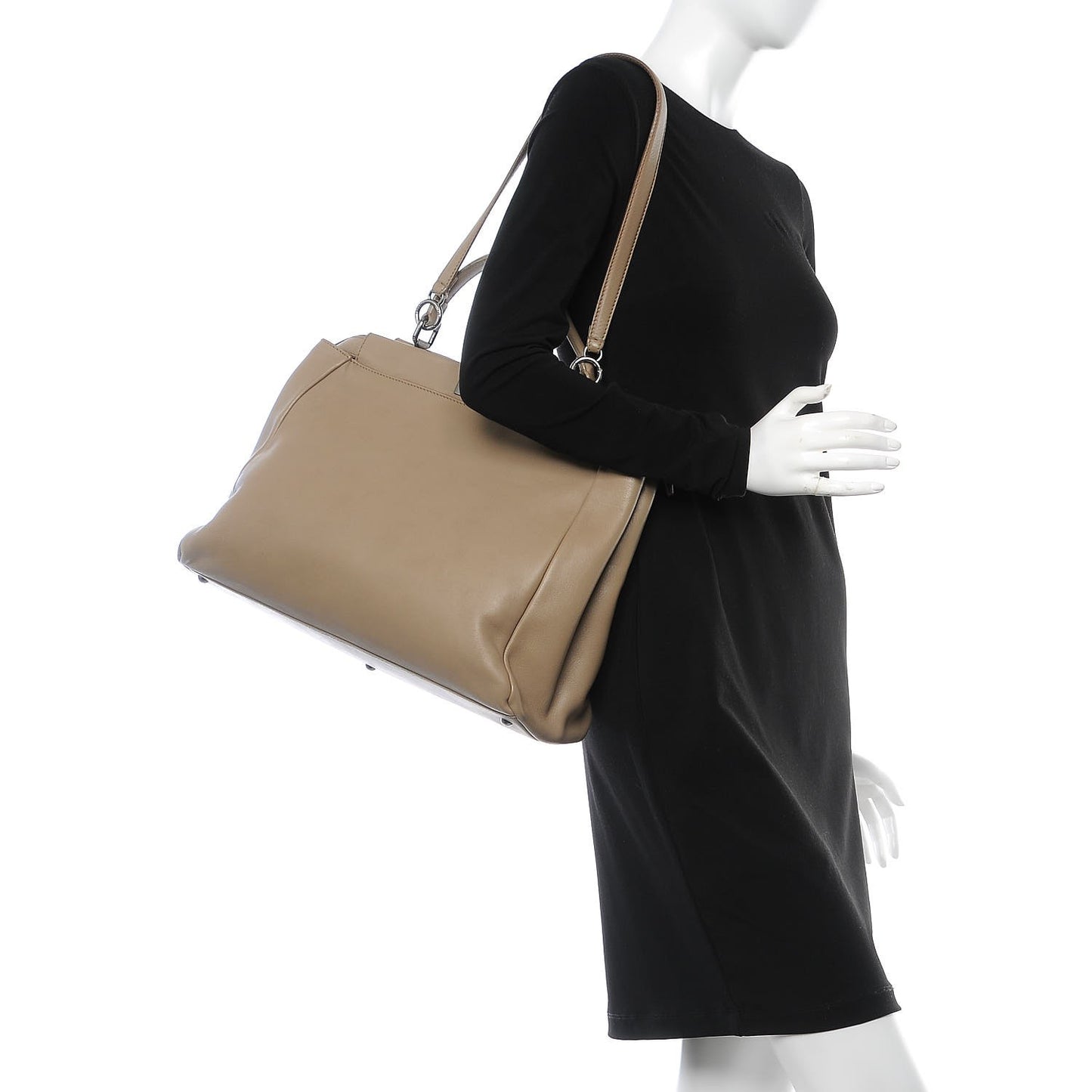 Vitello Saddle Ayers Large Peekaboo Iconic Satchel Argilla Saddle