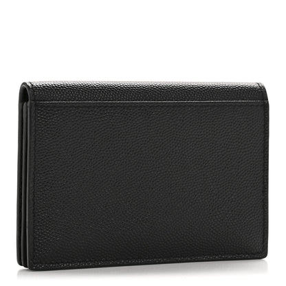 Saint Laurent Grain De Poudre Business Card Case Black 3 of 11