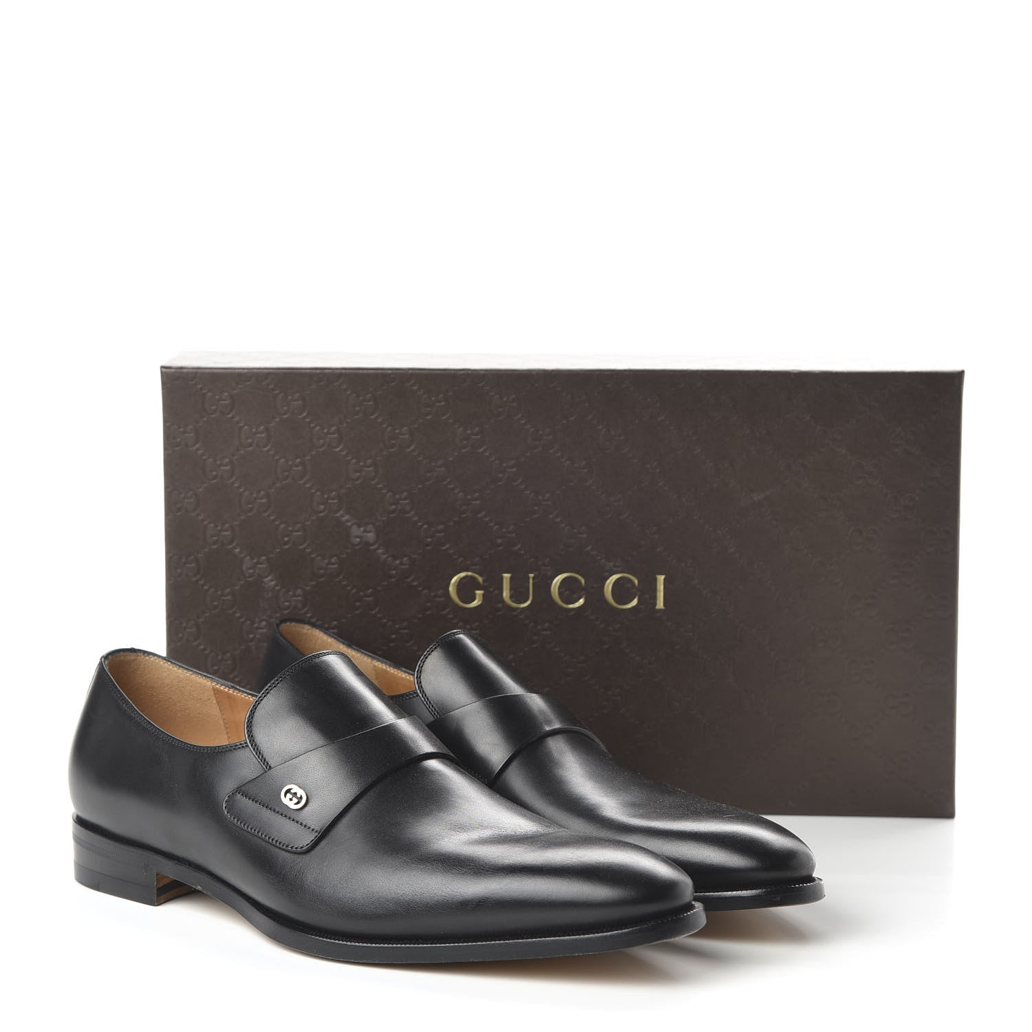 Gucci Calfskin Mens Interlocking GG Loafer 9 Black 9 of 10