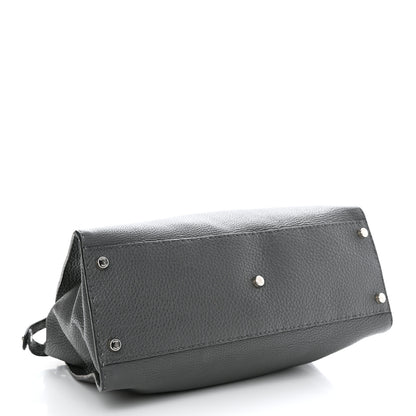 Fendi Cuoio Romano Selleria Bi-Color Large Peekaboo Iconic Satchel Asfalto Latte 4 of 12