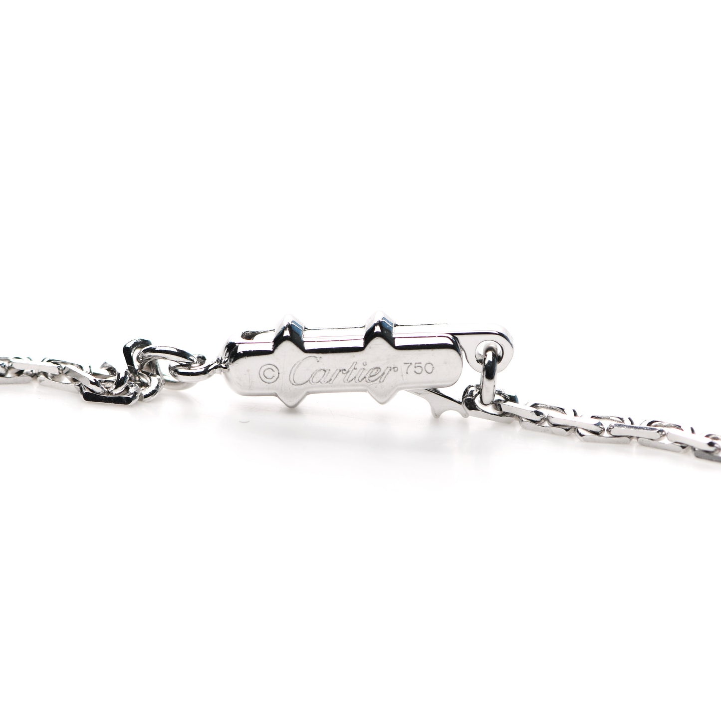 18K White Gold LOVE Drop Necklace