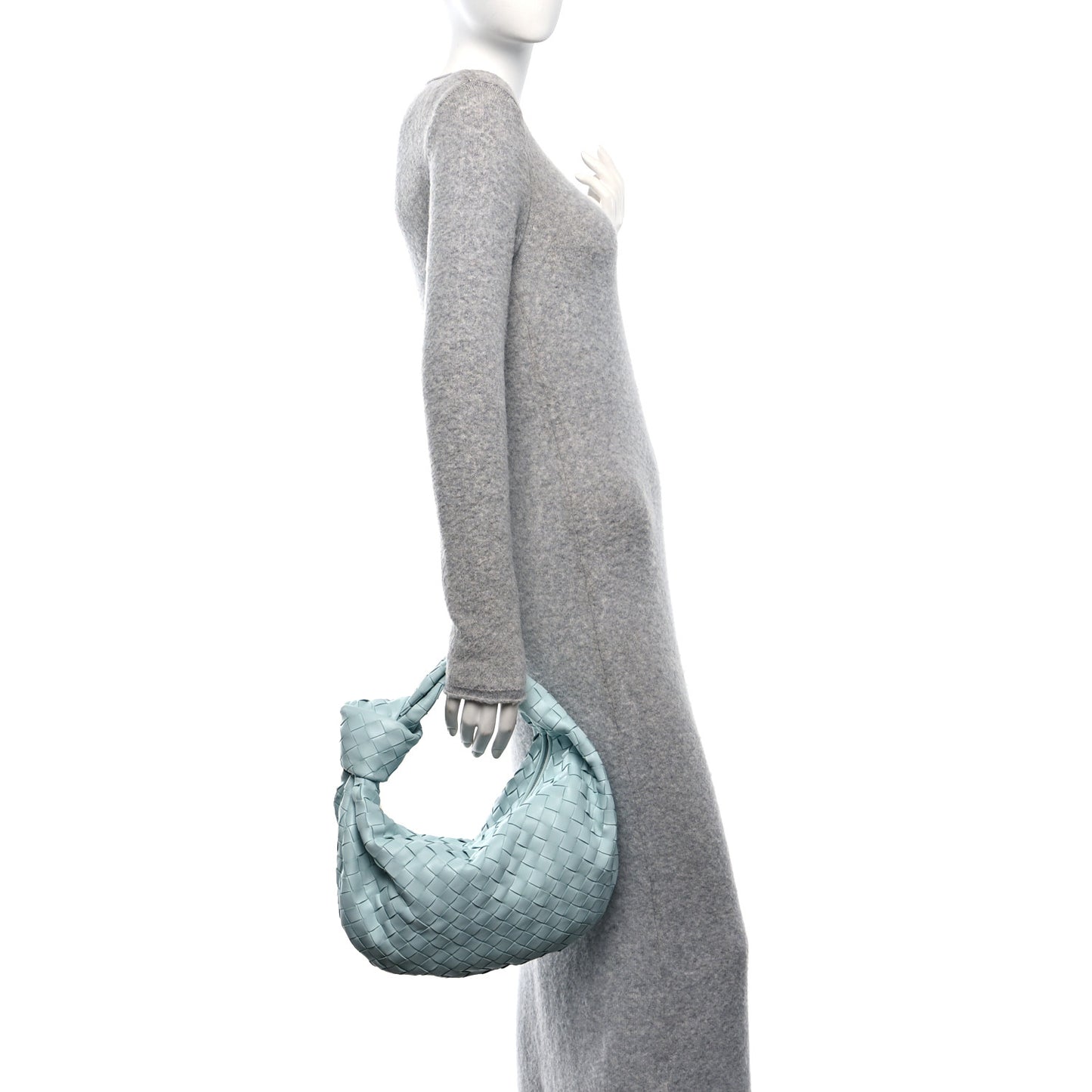 Nappa Intrecciato Teen Jodie Hobo Teal Washed