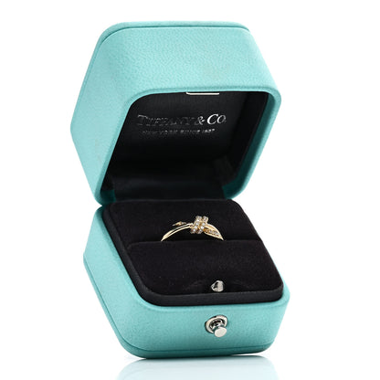 Tiffany 18K Yellow Gold Diamond Small Knot Ring 52 6 5 of 5
