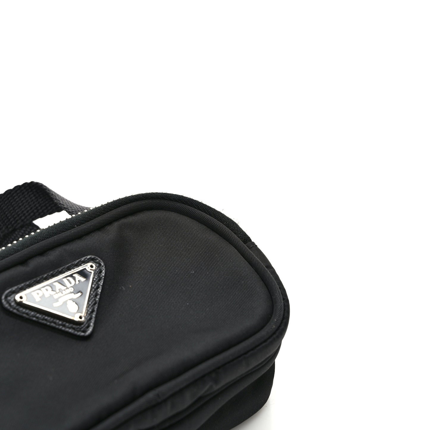 Nylon Saffiano Mini Top Handle Bag Black