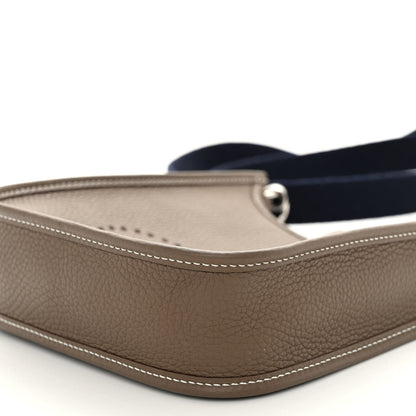 Hermes Taurillon Clemence Amazone Evelyne TPM Etoupe Bleu Indigo 10 of 10