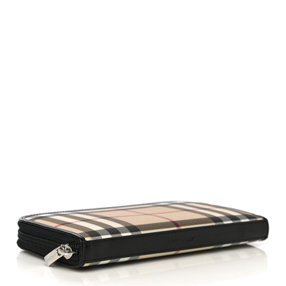 Burberry House Check Large Ziggy Zip Around Wallet Black 4 of 9