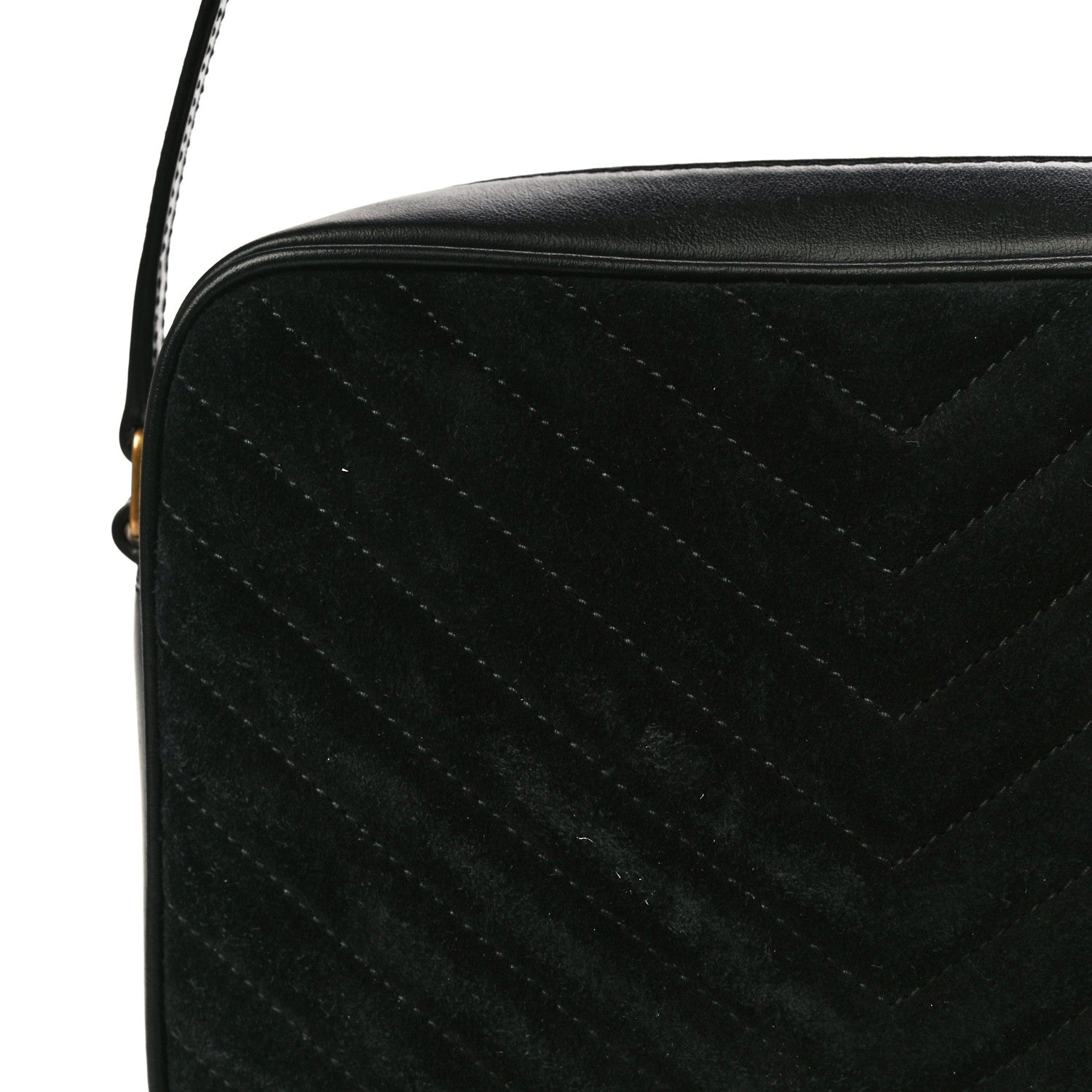 Saint Laurent Suede Calfskin Monogram Lou Camera Bag Black 14 of 14