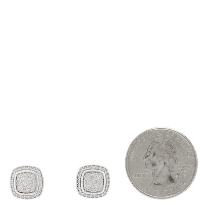 David Yurman Sterling Silver Diamond 7mm Pave Albion Earrings 2 of 5