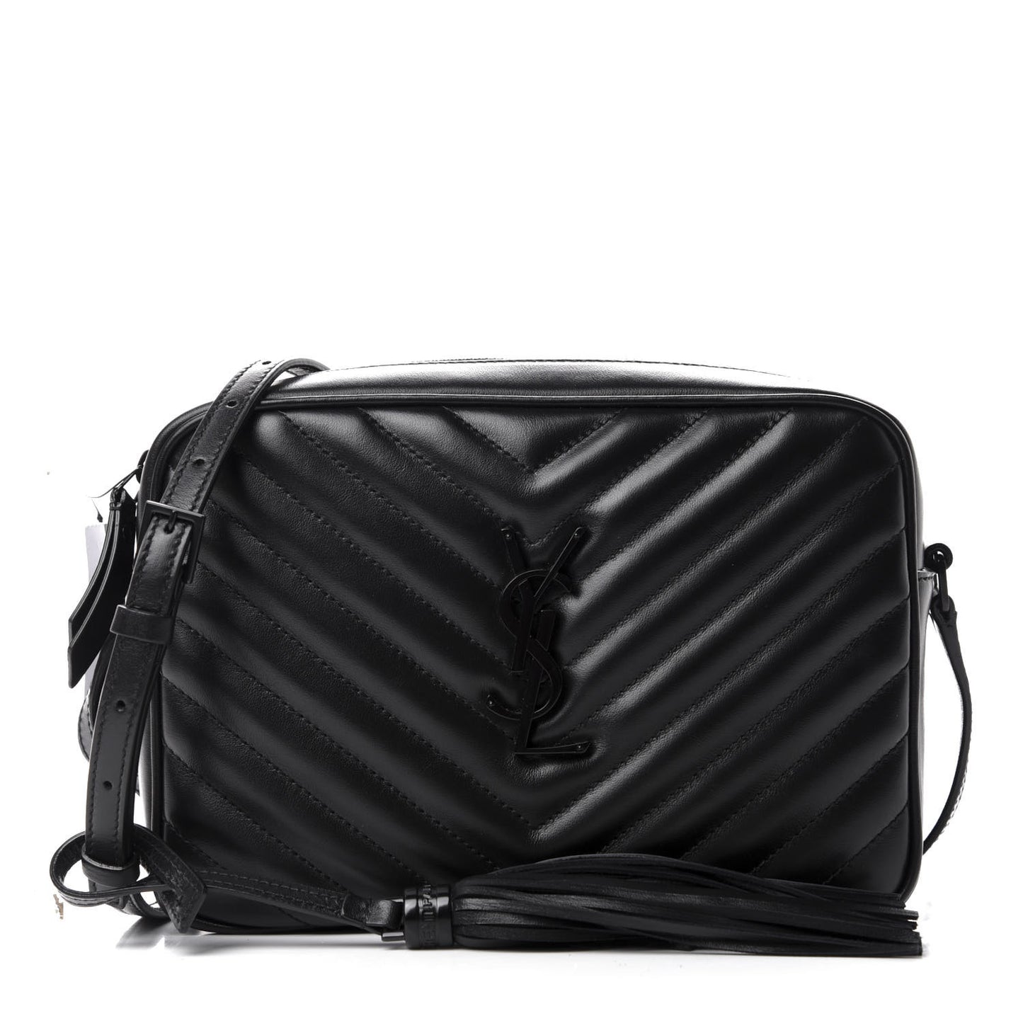 Calfskin Matelasse Monogram Lou Camera Bag Black