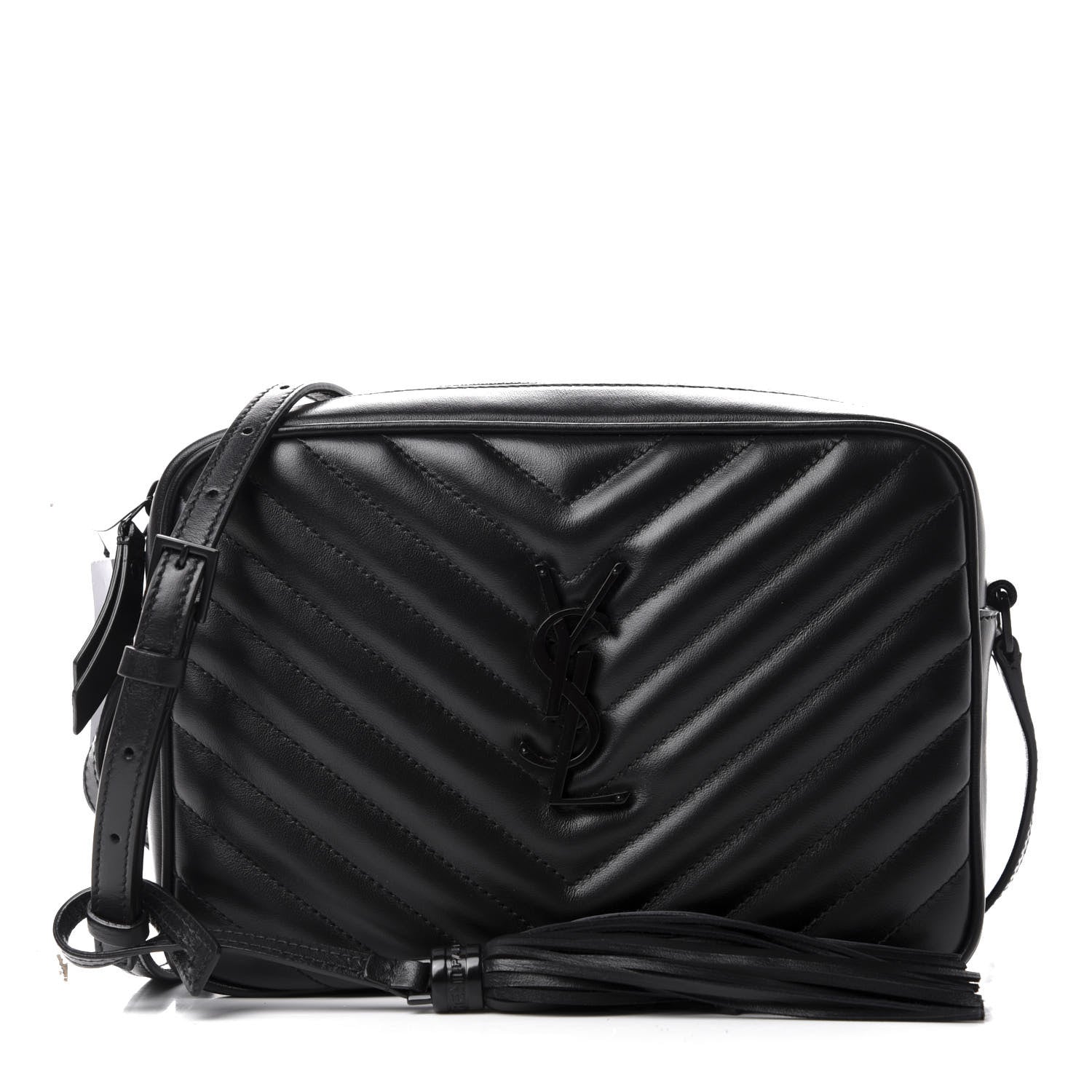 Saint Laurent Calfskin Matelasse Monogram Lou Camera Bag Black 1 of 10