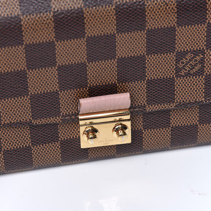 Louis Vuitton Damier Ebene Croisette Chain Wallet Rose Ballerine 8 of 8
