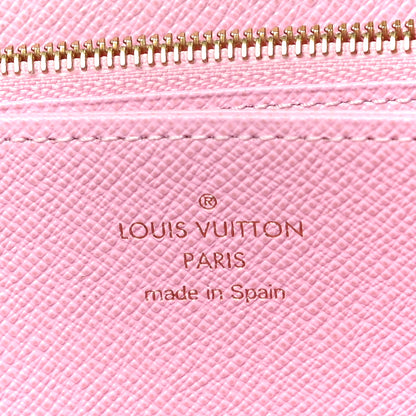 Louis Vuitton Damier Azur 2016 Christmas Animation Zippy Wallet Rose Ballerine 6 of 13