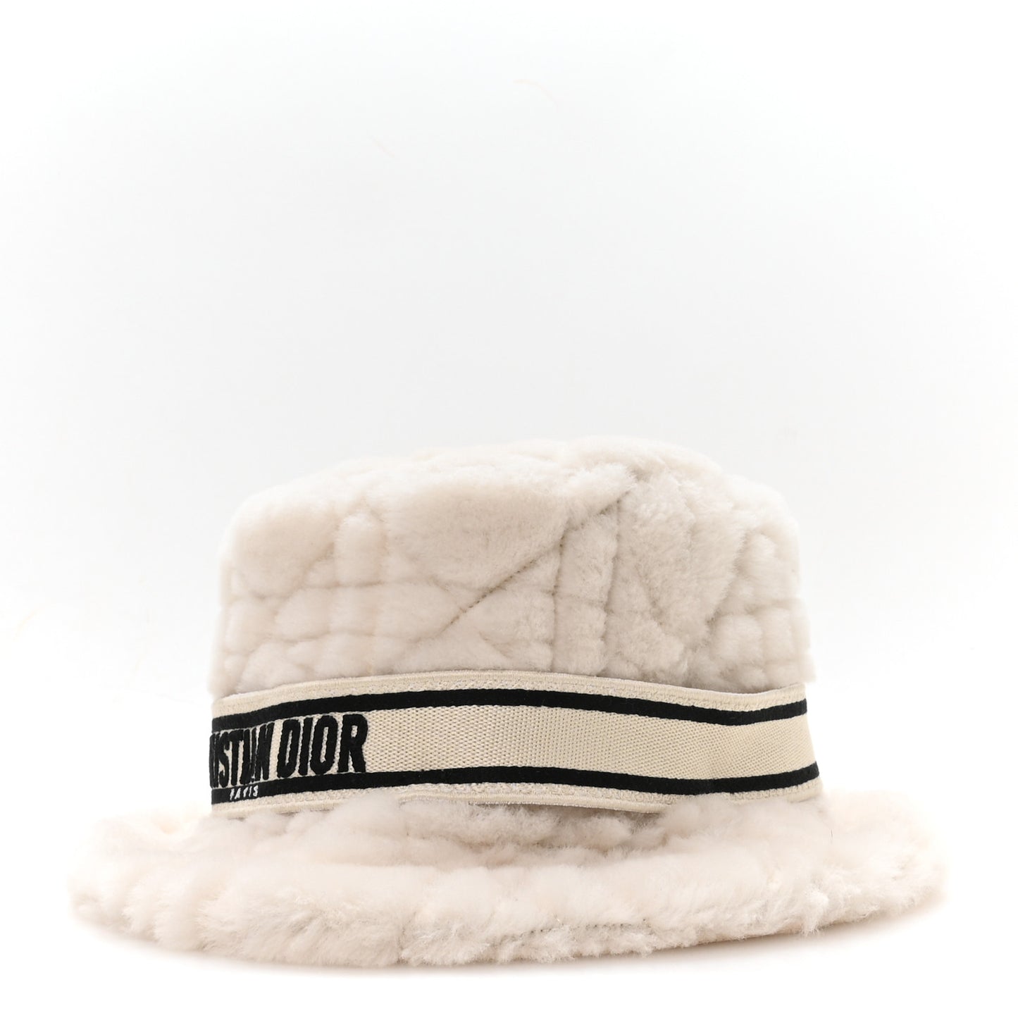Shearling Cannage D-Bobby Bucket Hat 58 Ecru