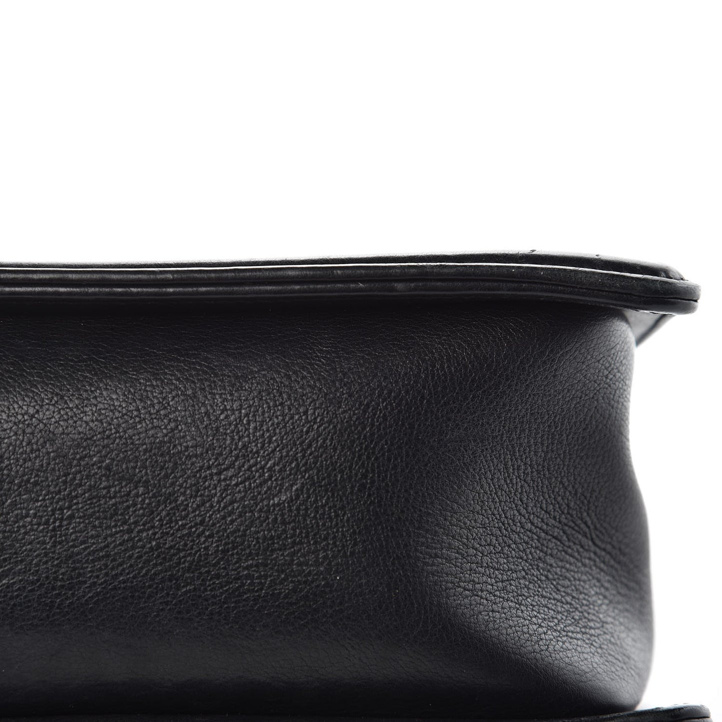 Calfskin Double Stitch Medium Boy Flap Black