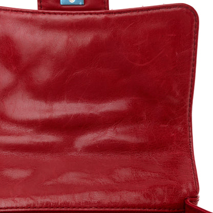 Chanel Lambskin Quilted Messenger Bag Red 11 of 12