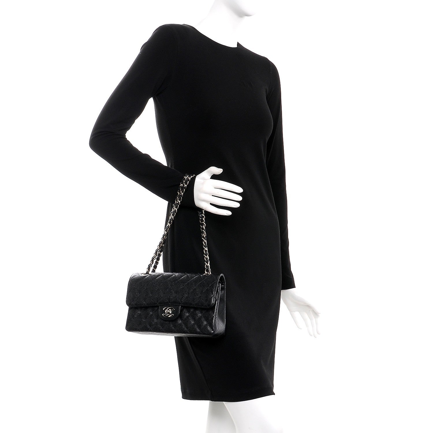 Chanel Caviar Quilted Small Double Flap Black 3 of 14