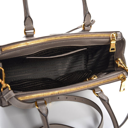 Prada Saffiano Small Galleria Double Zip Tote Argilla 6 of 11