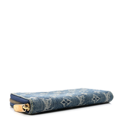 Louis Vuitton Monogram Denim Zippy Wallet Blue 4 of 10