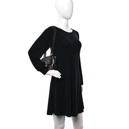 Chanel Sequin Lambskin Small Flap Black Silver 2 of 10
