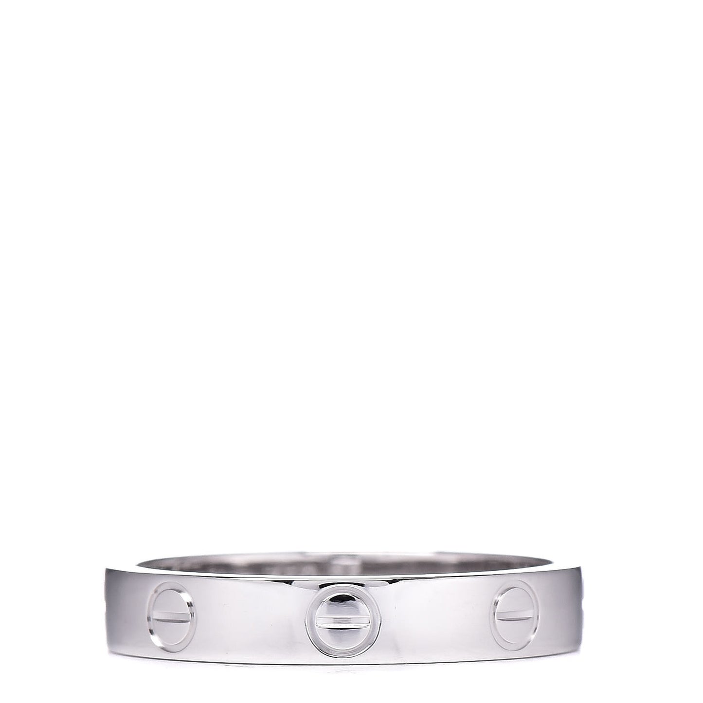 18K White Gold 3.5mm LOVE Wedding Band Ring 55 7.25