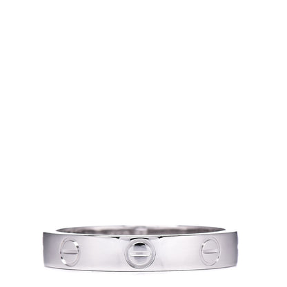 Cartier 18K White Gold 3.5mm LOVE Wedding Band Ring 55 7.25 1 of 5