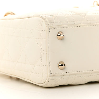 Christian Dior Lambskin Cannage Small My ABCDior Lady Dior White 9 of 16