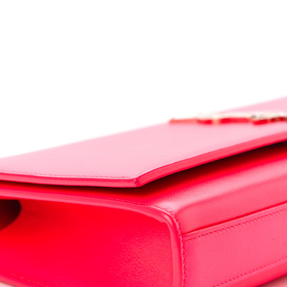 Saint Laurent Calfskin Classic Monogram Cassandre Clutch Lipstick Fuchsia 10 of 11