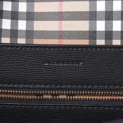 Burberry Calfskin Crest Embossed Small Tote Black 6 of 15