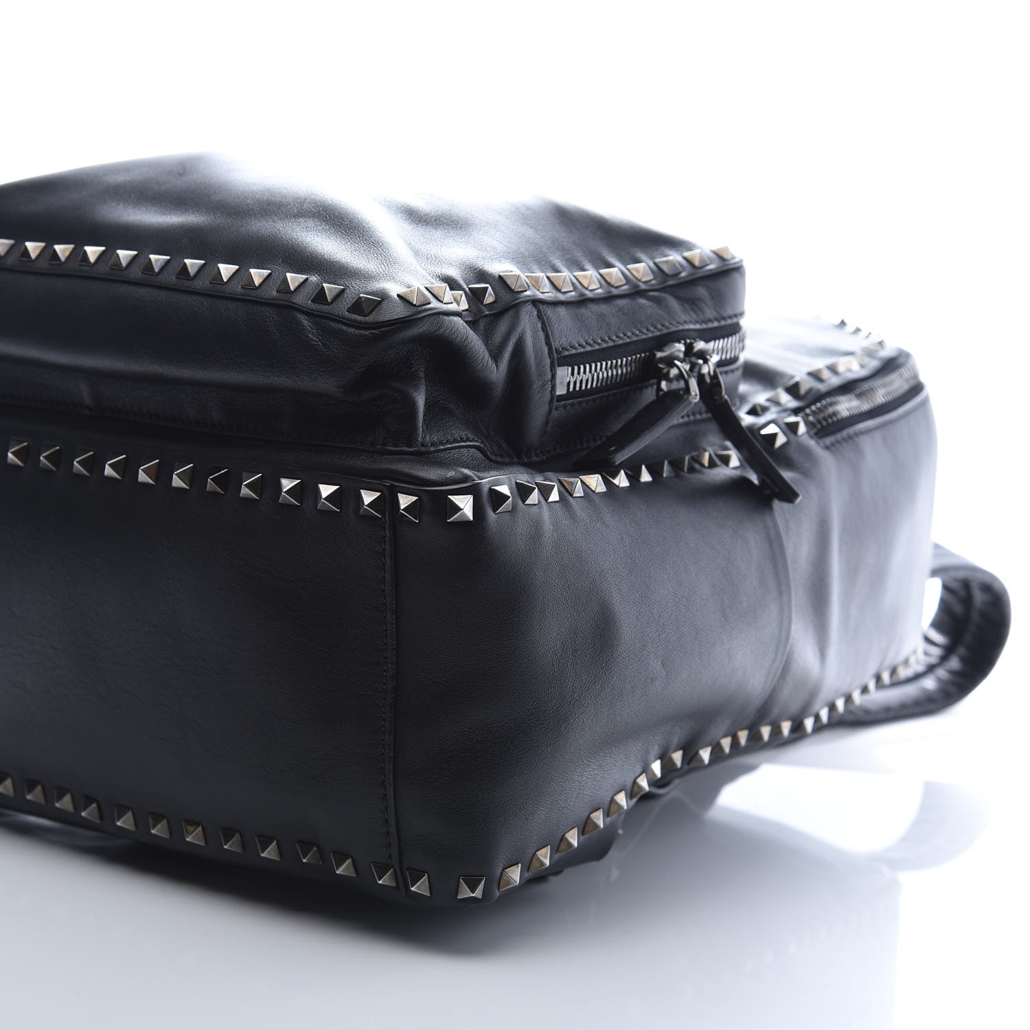 Valentino Garavani Vitello Medium Rockstud Backpack Black 6 of 9