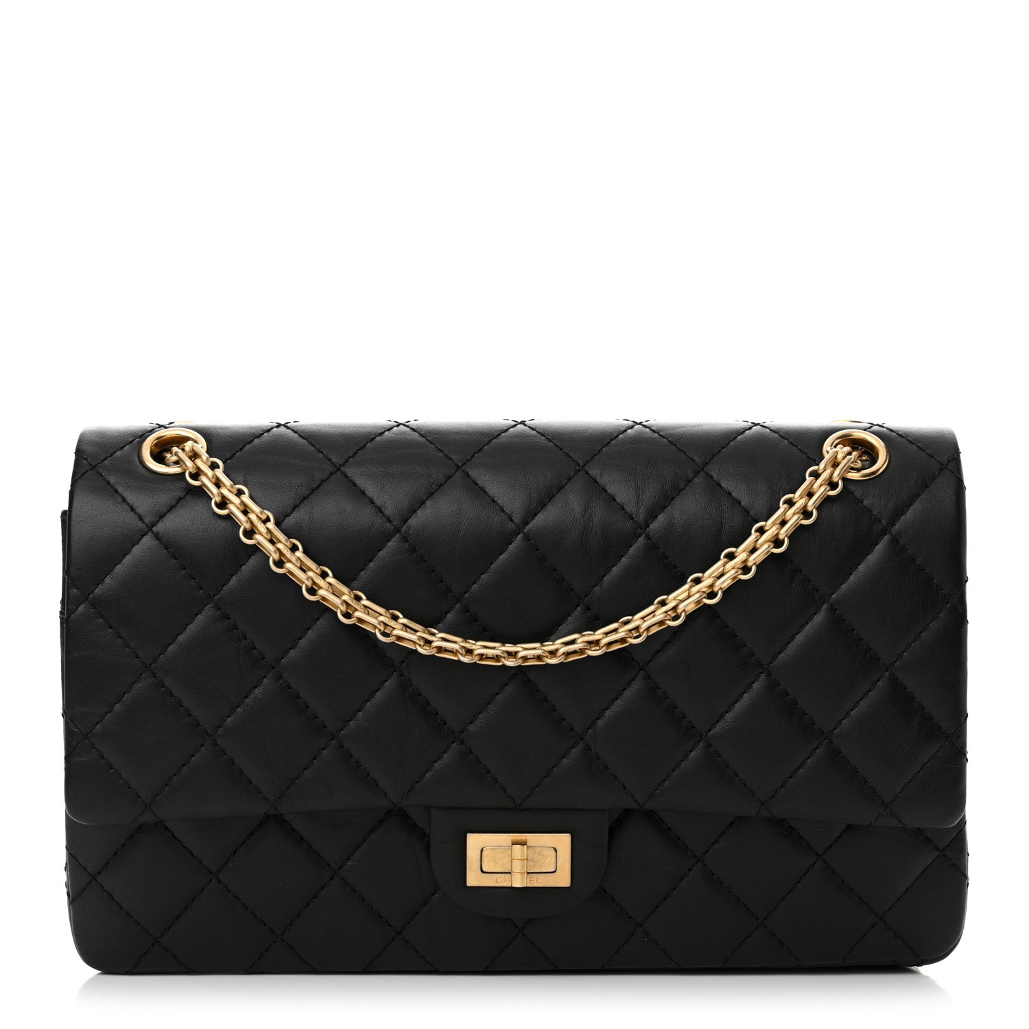 Chanel Aged Calfskin Quilted 2.55 Reissue 226 Flap Black 1 of 14