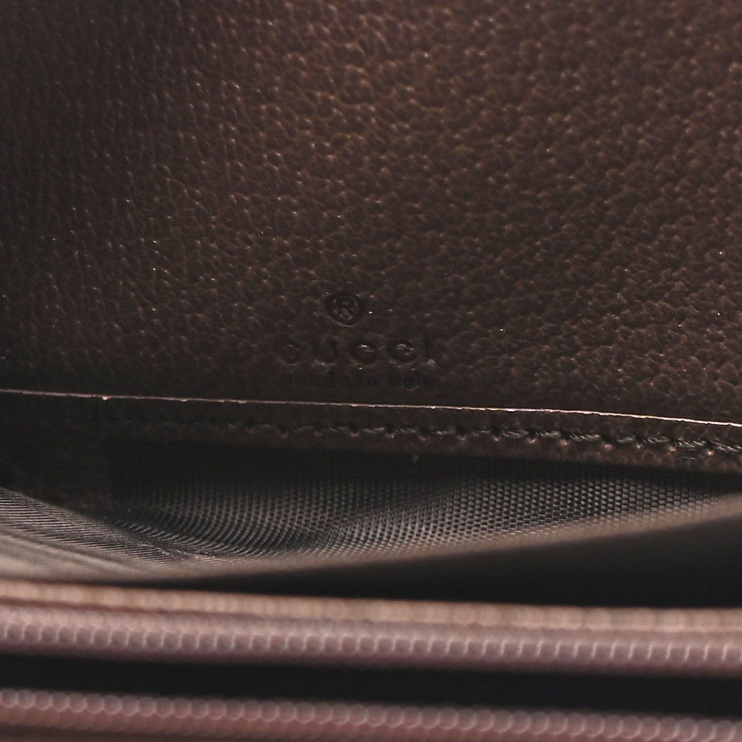 GG Supreme Monogram Web Ophidia Zip Around Wallet Brown