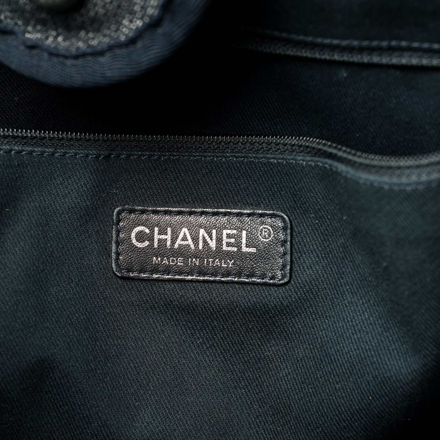 Denim Medium Deauville Tote Dark Blue