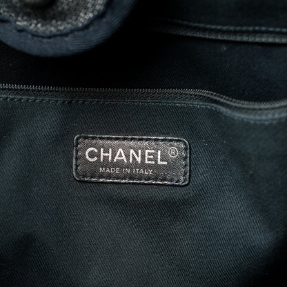 Chanel Denim Medium Deauville Tote Dark Blue 6 of 14