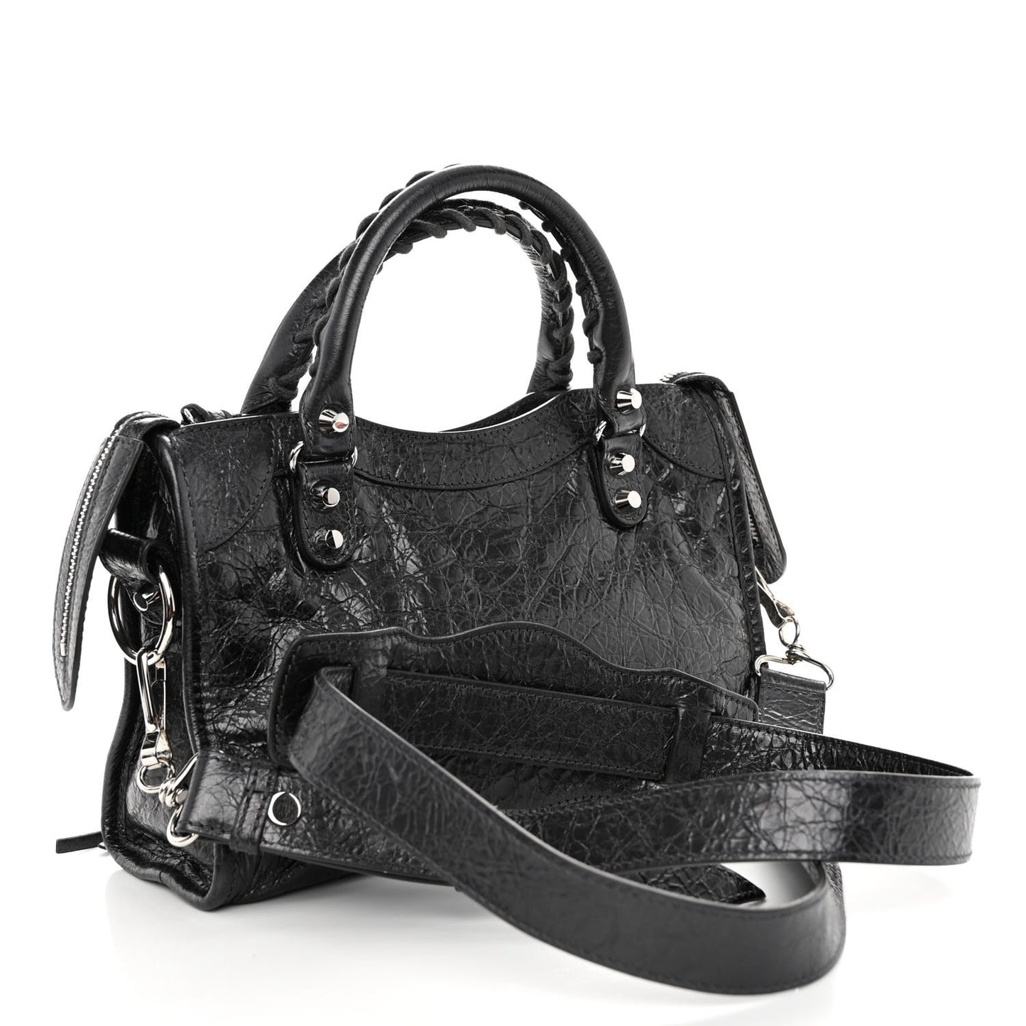 Agneau Classic Silver Hardware Mini City Anthracite