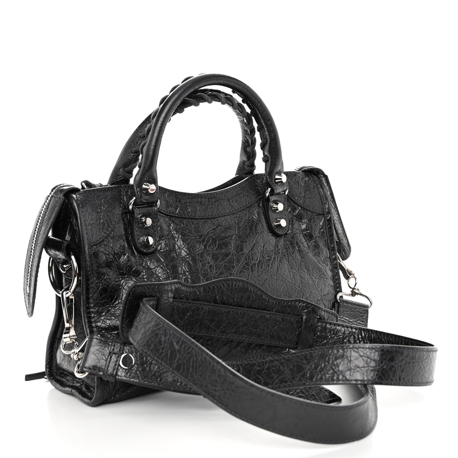 Balenciaga Agneau Classic Silver Hardware Mini City Anthracite 3 of 9