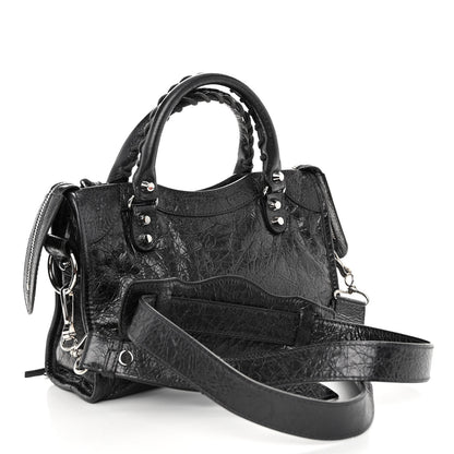 Balenciaga Agneau Classic Silver Hardware Mini City Anthracite 3 of 9